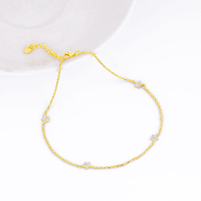 Golden Star Constellation Anklet