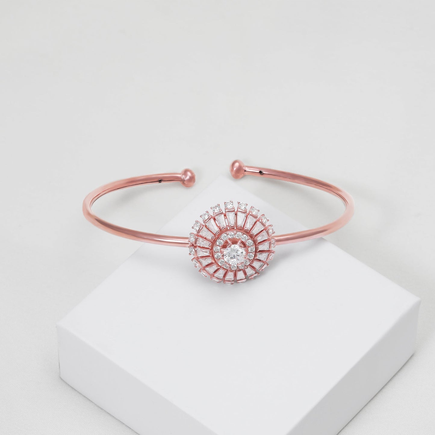 Anushka Sharma Rose Gold Baguette Sunshine Bangle Bracelet