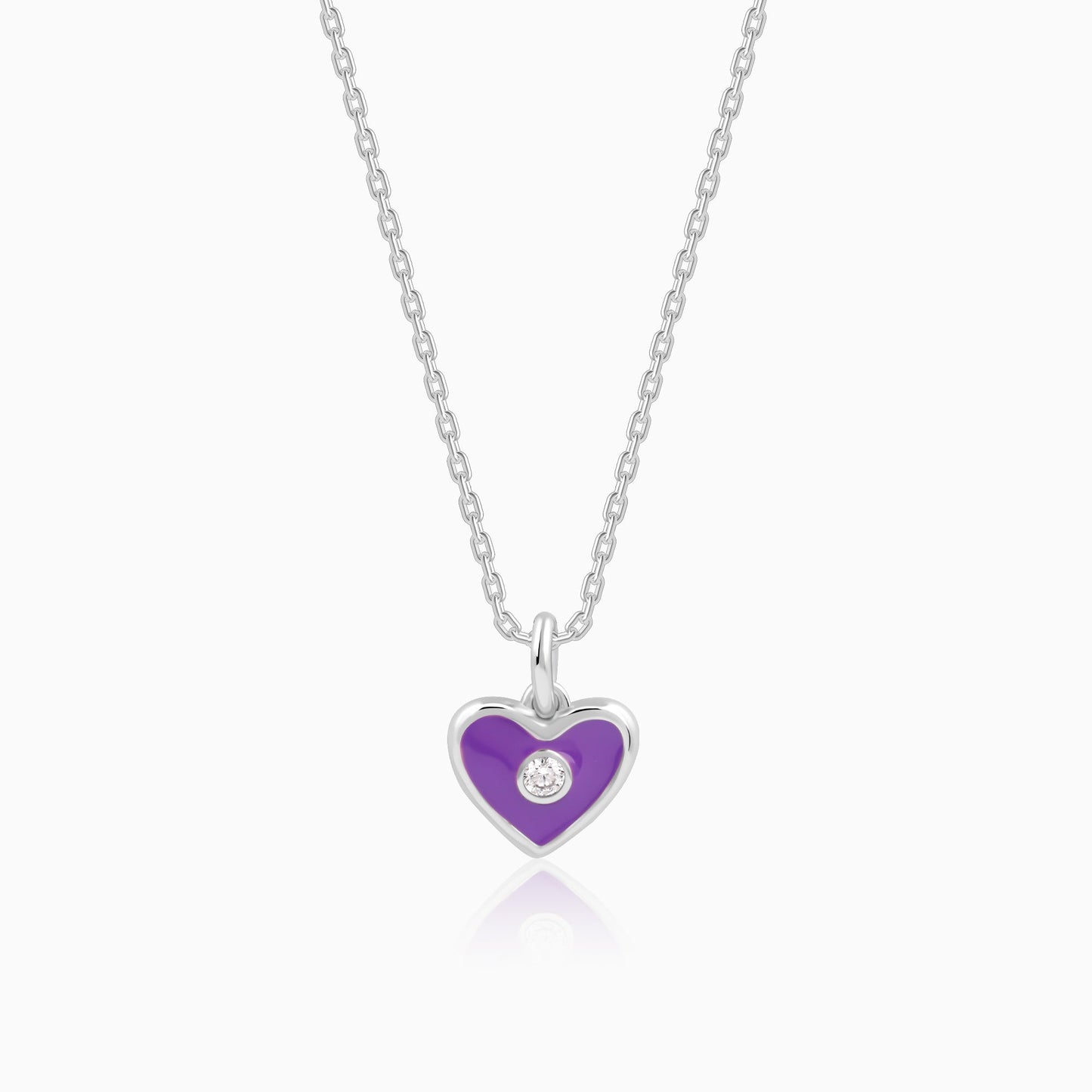 Silver Heartie Kids Pendants With Link Chain