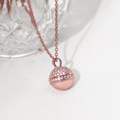 Anushka Sharma Rose Gold Studded Trinket Pendant With Link Chain
